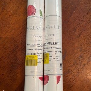 2 double rolls Serena & Lily cherry wallpaper